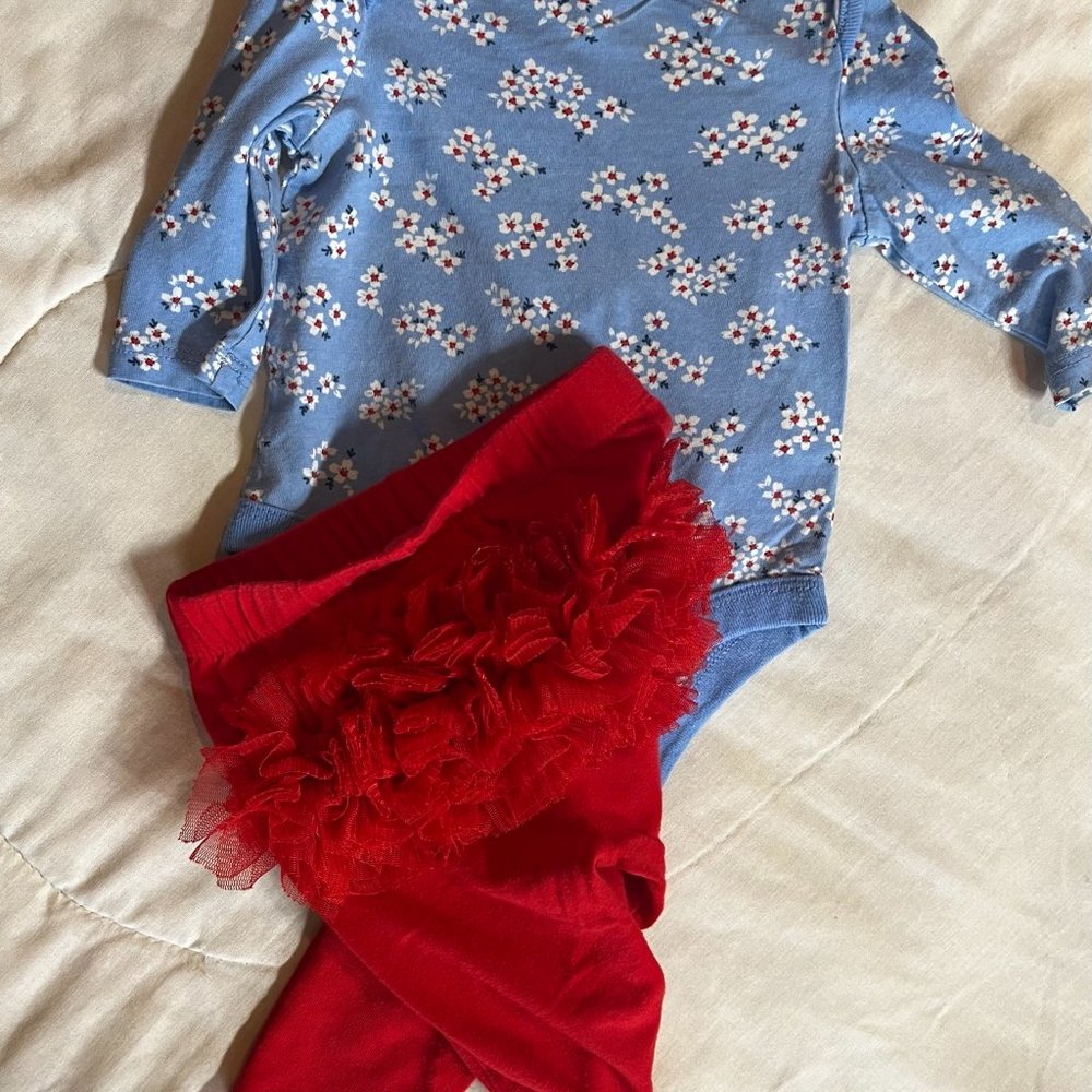 Long sleeve onesie with matching pants